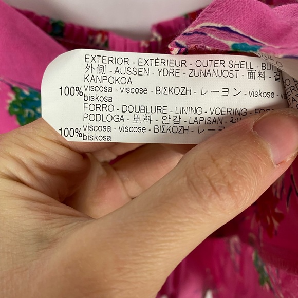 Zara Floral Cropped Pink Blouse - Picture 4 of 4